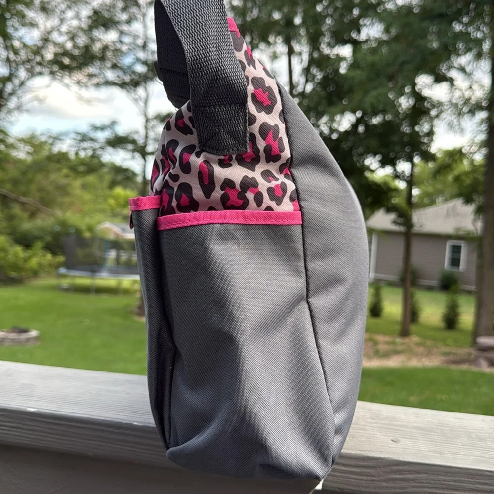 Carter's Leopard Print Baby Diaper & Travel Bag (Pink & Gray)(New With Tags)